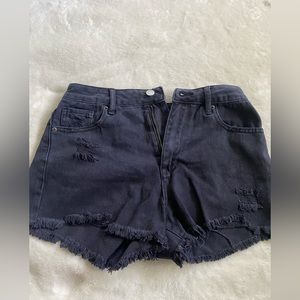 PacSun black denim cut off shorts - size 25” - new with tags